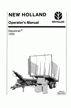 New Holland 1032 Operator`s Manual