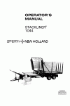 New Holland 1044 Operator`s Manual