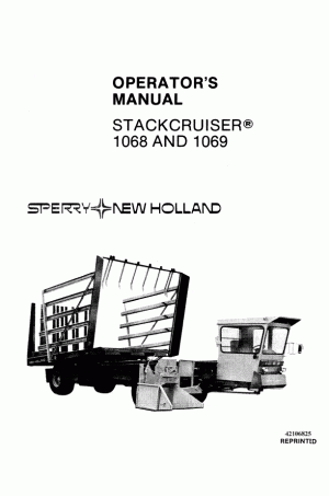 New Holland 1068, 1069 Operator`s Manual