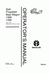 New Holland 1089, 1095 Operator`s Manual