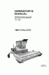 New Holland 1112 Operator`s Manual