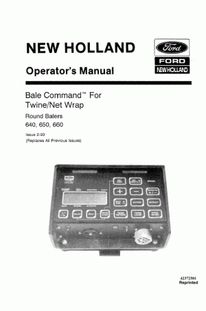 New Holland 640, 650, 660 Operator`s Manual