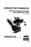 New Holland 4000, 4700 Operator`s Manual