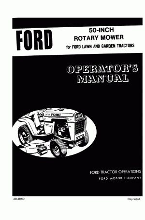 New Holland 50 Operator`s Manual