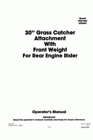 New Holland 30 Operator`s Manual