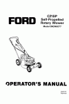 New Holland C21SP Operator`s Manual