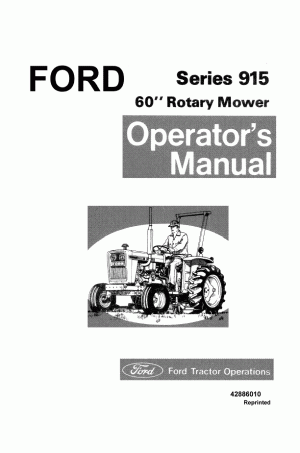 New Holland 915 Operator`s Manual