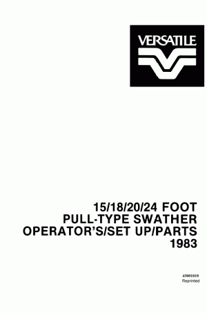 New Holland 83 Operator`s Manual