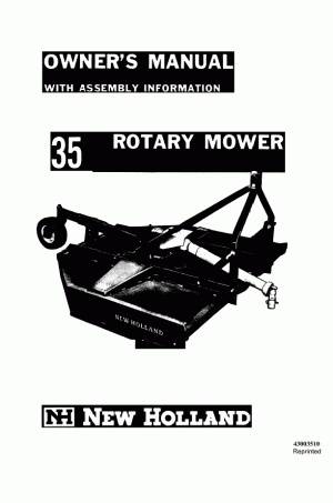 New Holland 35 Operator`s Manual