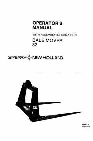 New Holland 82 Operator`s Manual