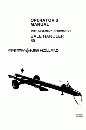 New Holland 85 Operator`s Manual