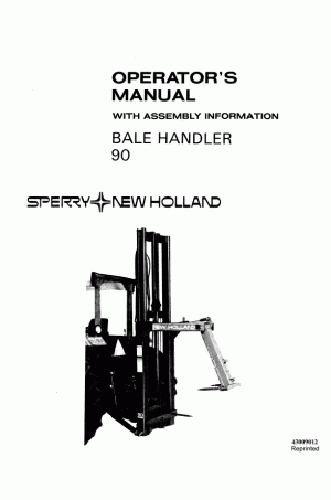 New Holland 90 Operator`s Manual
