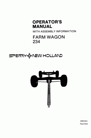 New Holland 234 Operator`s Manual