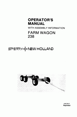 New Holland 238 Operator`s Manual