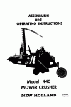 New Holland 440 Operator`s Manual