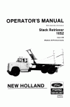 New Holland 1052 Operator`s Manual
