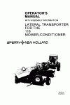 New Holland 116 Operator`s Manual