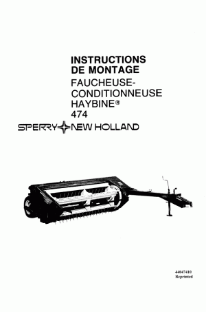 New Holland 474 Operator`s Manual