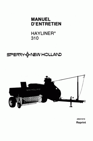 New Holland 310 Operator`s Manual