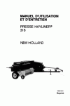New Holland 316 Operator`s Manual
