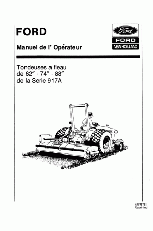 New Holland 917 Operator`s Manual