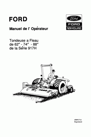 New Holland 917 Operator`s Manual