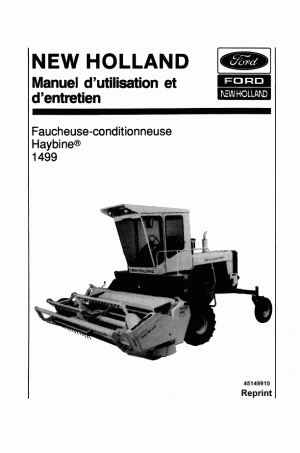 New Holland 1499 Operator`s Manual