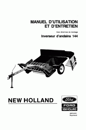 New Holland 144 Operator`s Manual