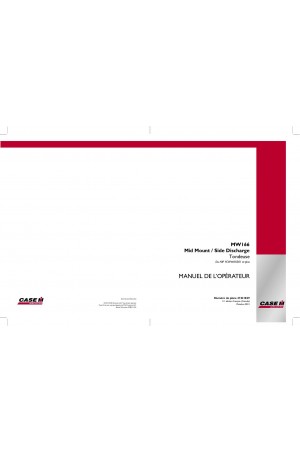 Case IH MW166 Operator`s Manual