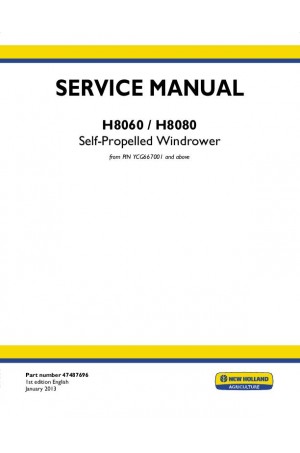 New Holland H8060, H8080 Service Manual