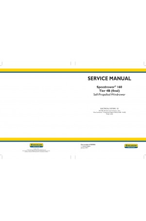 New Holland Speedrower 160 Service Manual