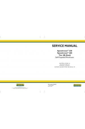 New Holland Speedrower 220, Speedrower 260 Service Manual