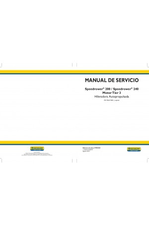 New Holland Speedrower 200, Speedrower 240 Service Manual