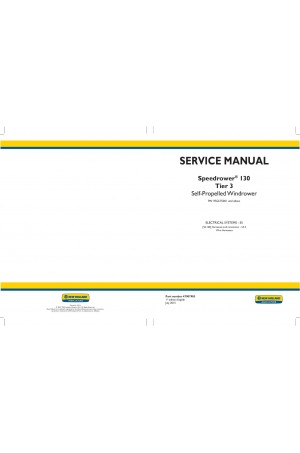 New Holland Speedrower 130 Service Manual