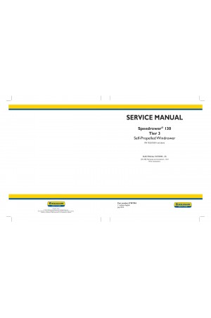 New Holland Speedrower 130 Service Manual