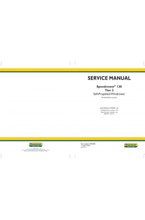 New Holland Speedrower 130 Service Manual