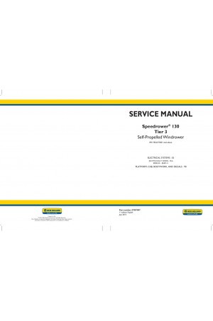 New Holland Speedrower 130 Service Manual