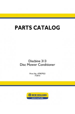 New Holland Discbine 313 Parts Catalog