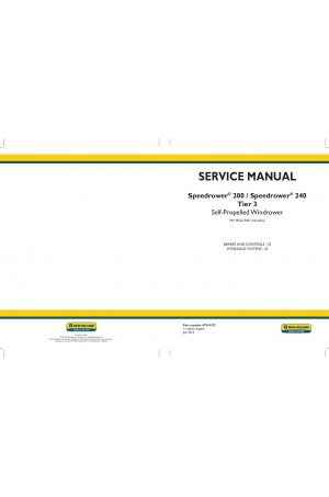 New Holland Speedrower 200, Speedrower 240 Service Manual