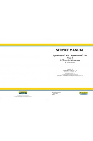 New Holland Speedrower 200, Speedrower 240 Service Manual