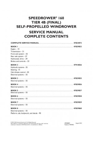 New Holland Speedrower 160 Service Manual