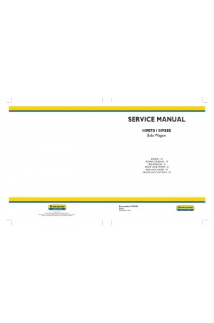 New Holland H9870, H9880 Service Manual