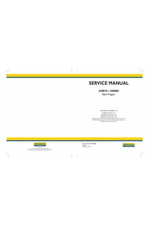 New Holland H9870, H9880 Service Manual