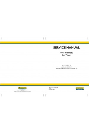 New Holland H9870, H9880 Service Manual