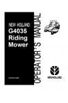 New Holland G4035 Operator`s Manual