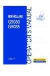 New Holland G5030, G5035 Operator`s Manual