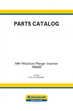 New Holland H5430 Parts Catalog