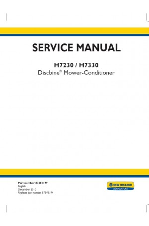 New Holland H7230, H7330 Service Manual