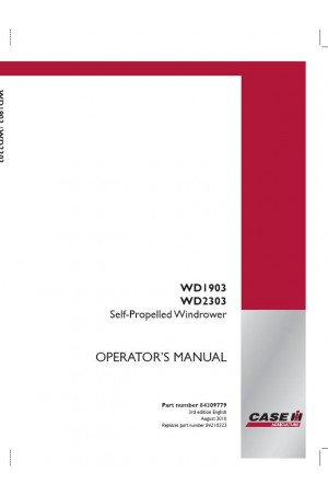 Case IH WD1903, WD2303 Operator`s Manual