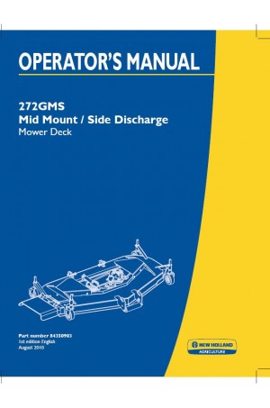 New Holland 272 Operator`s Manual